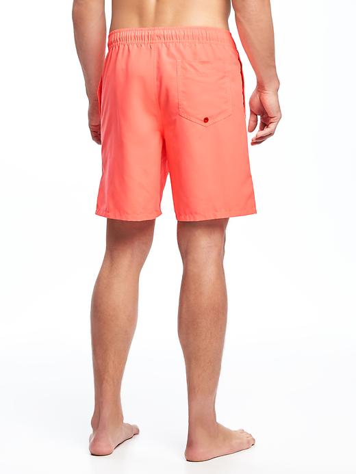 View large product image 2 of 2. Drawstring-Waist Swim Trunks for Men (8")