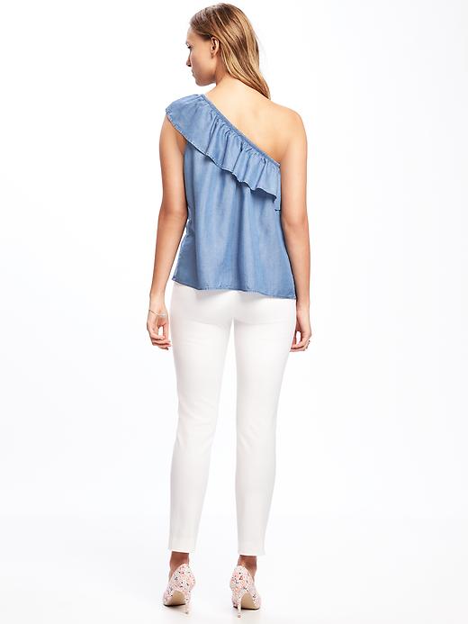 Image number 2 showing, Relaxed One-Shoulder Tencel&#174 Blouse for Women