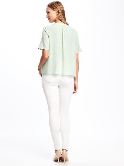 Image number 2 showing, Pintucked Swing Blouse for Women