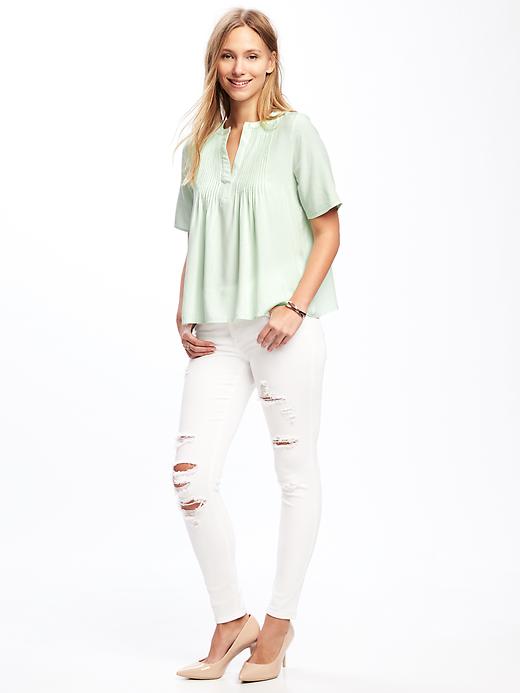 Image number 3 showing, Pintucked Swing Blouse for Women