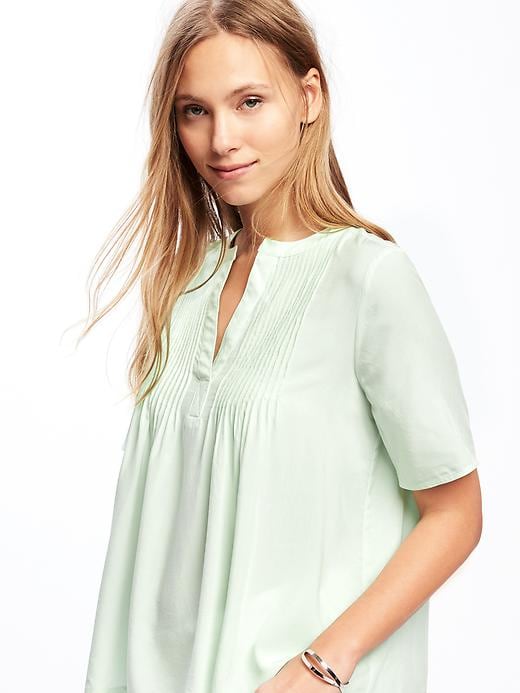 Image number 4 showing, Pintucked Swing Blouse for Women