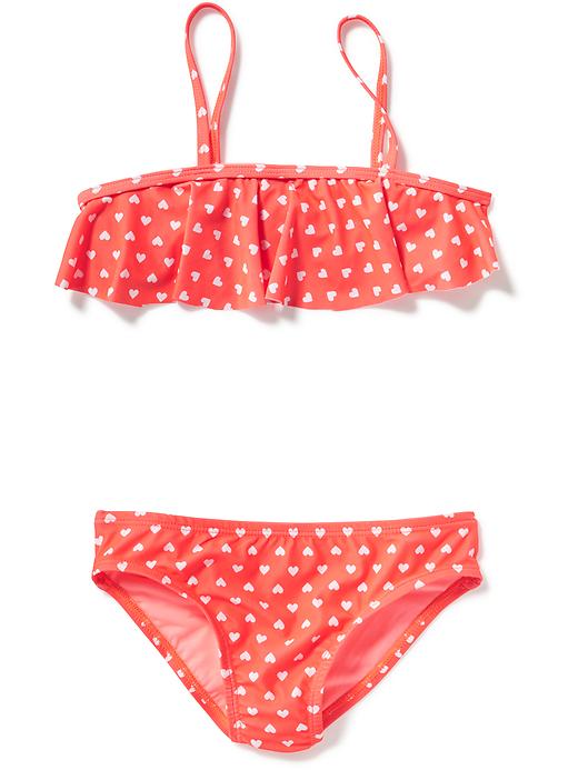 View large product image 1 of 1. Ruffle-Trim Bandeau Bikini for Girls