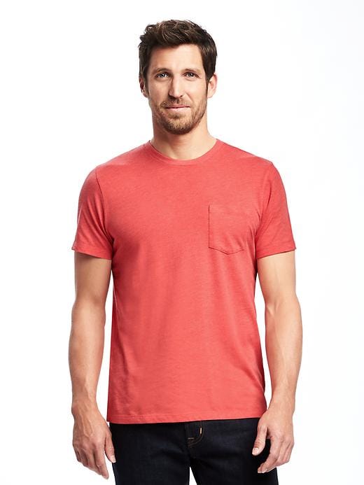 View large product image 1 of 1. Soft-Washed Crew-Neck Pocket Tee for Men