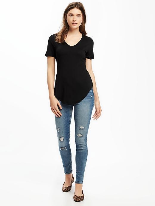 Image number 3 showing, Relaxed V-Neck Tee for Women