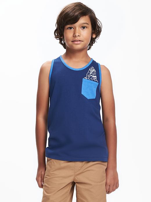 View large product image 1 of 1. Jersey Pocket Tank for Boys