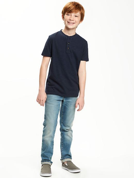View large product image 2 of 2. Slub-Knit Henley For Boys