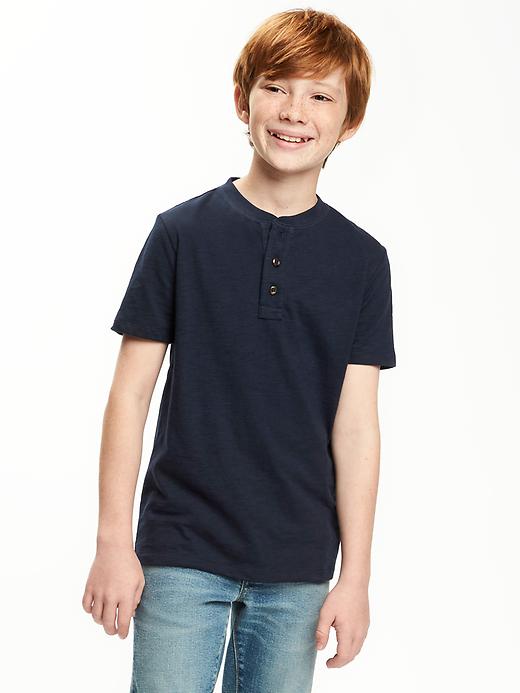View large product image 1 of 2. Slub-Knit Henley For Boys