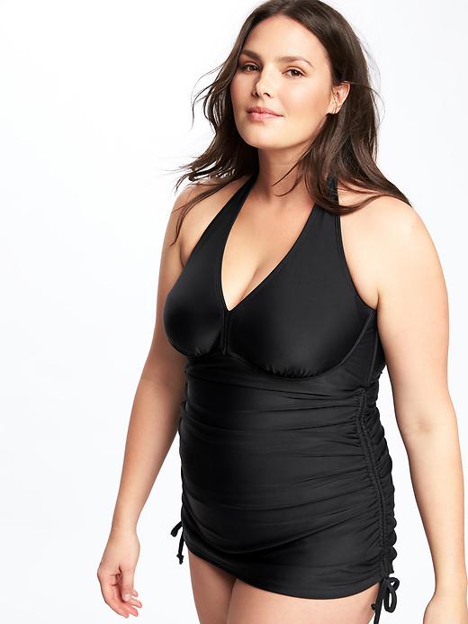 Image number 4 showing, Ruched Underwire Plus-Size Swim Dress