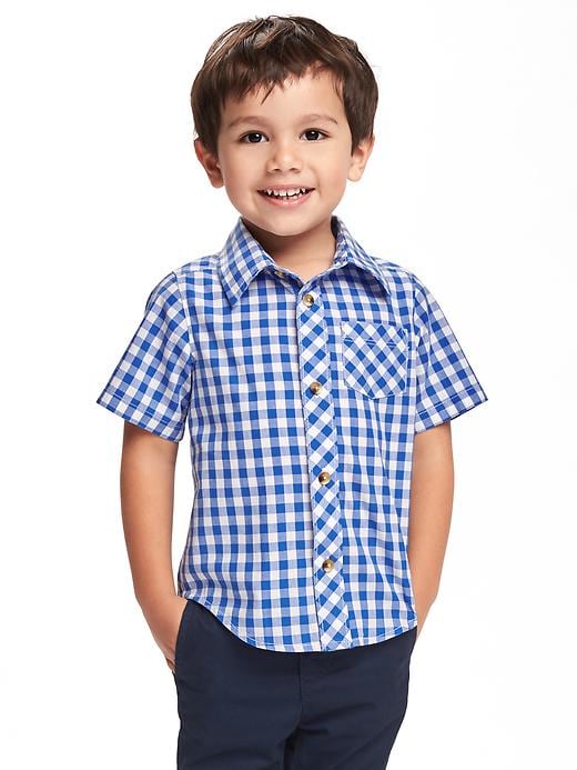 View large product image 1 of 3. Poplin Pocket Shirt for Toddler Boys