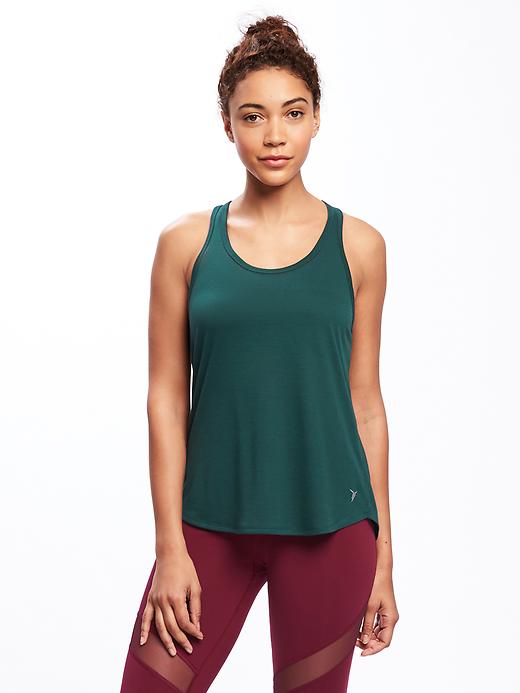View large product image 1 of 1. Mesh-Layer Racerback Tank for Women