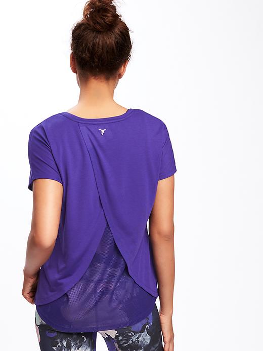 Image number 4 showing, Go-Dry Cool Mesh-Back Tee for Women