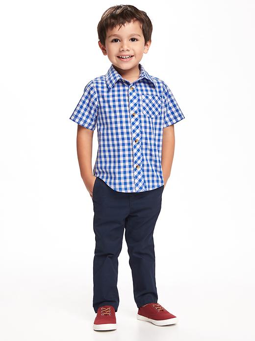 View large product image 2 of 3. Poplin Pocket Shirt for Toddler Boys