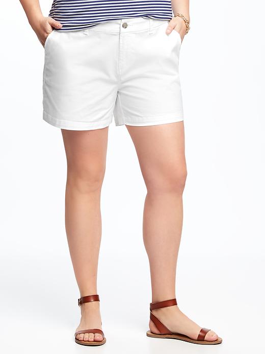 View large product image 1 of 1. Mid-Rise Plus-Size Everyday Shorts (5")