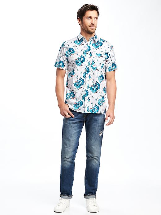 Image number 3 showing, Slim-Fit Floral-Print Shirt For Men