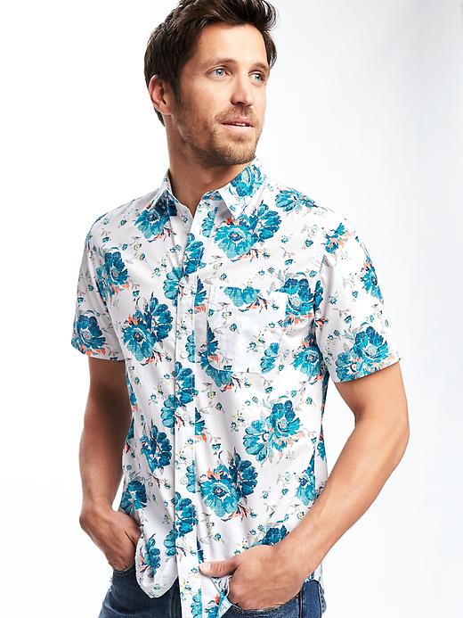 Image number 4 showing, Slim-Fit Floral-Print Shirt For Men