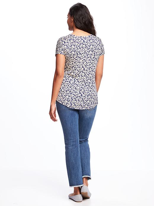 Image number 2 showing, Maternity Fitted Shoulder-Pleat Tee