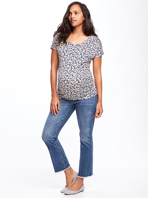 Image number 3 showing, Maternity Fitted Shoulder-Pleat Tee
