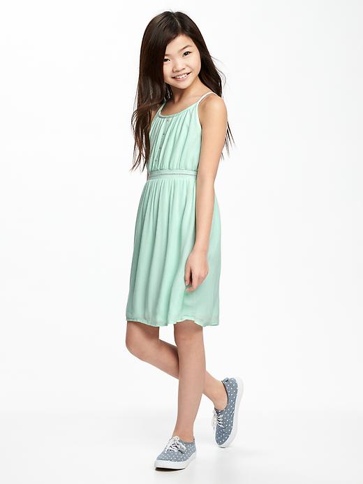 View large product image 1 of 1. Fit & Flare Cinched-Waist Dress for Girls
