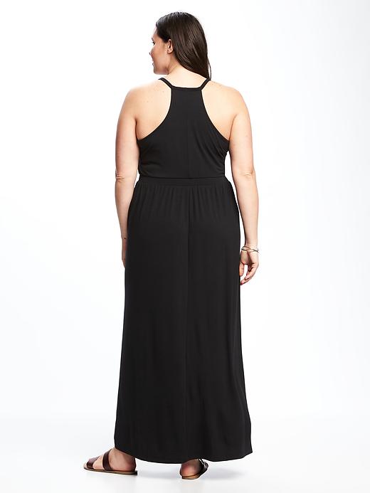 Image number 2 showing, High-Neck Plus-Size Maxi Dress