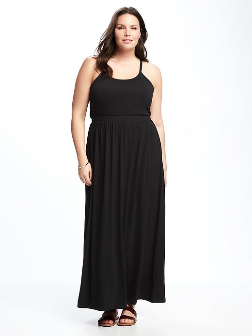 Image number 1 showing, High-Neck Plus-Size Maxi Dress