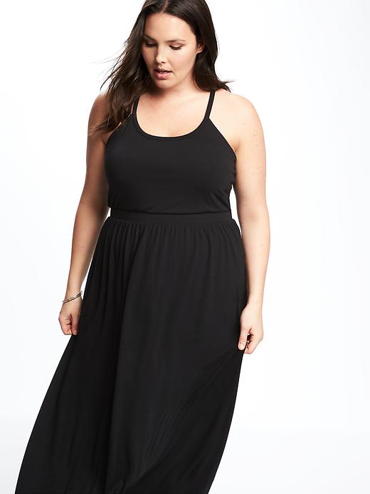 Image number 3 showing, High-Neck Plus-Size Maxi Dress