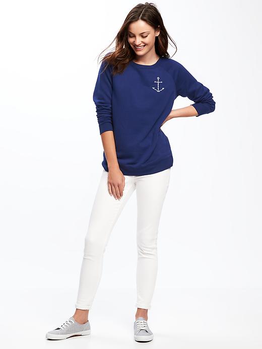 Image number 3 showing, Relaxed French-Terry Sweatshirt for Women