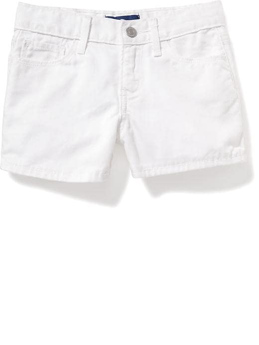 View large product image 1 of 1. White Denim Shorts for Girls