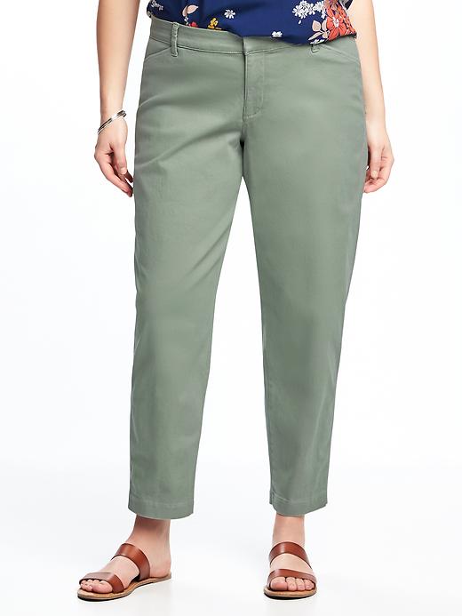 View large product image 1 of 1. Secret-Slim Pockets Plus-Size Pixie Chinos