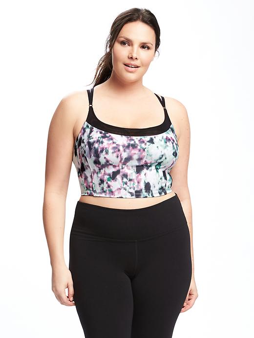 Image number 1 showing, Go-Dry Cool Light-Support Long-Line Plus-Size Sports Bra