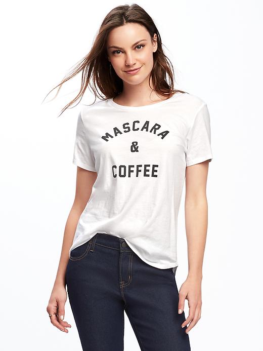 View large product image 1 of 1. Relaxed Graphic Crew-Neck Tee for Women