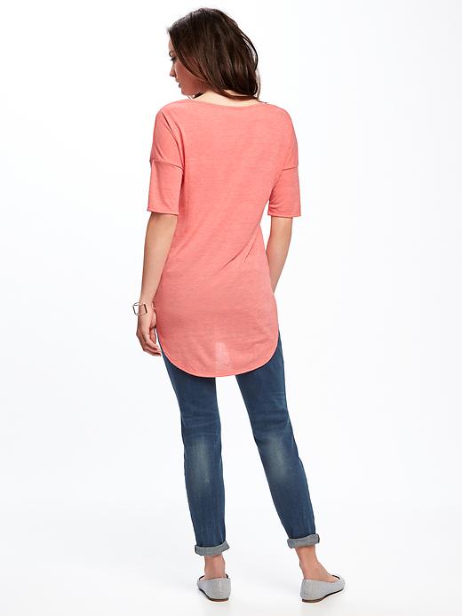 Image number 2 showing, Relaxed Curved-Hem Tunic for Women