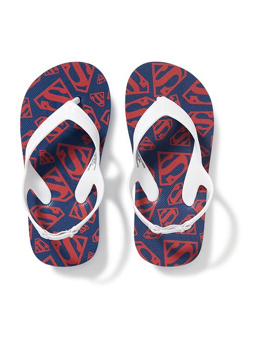 View large product image 1 of 1. Dc Comics&#153 Superman Flip-Flops For Toddler Boys