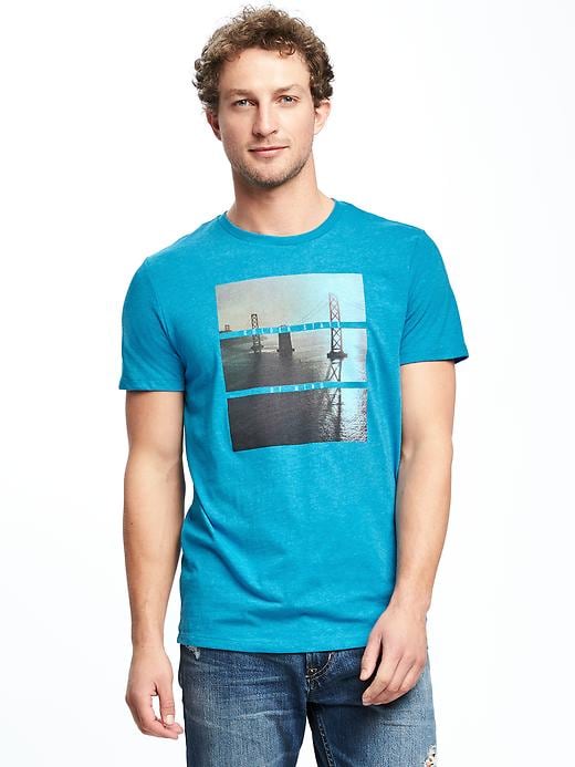 View large product image 1 of 1. Graphic Crew-Neck Tee for Men