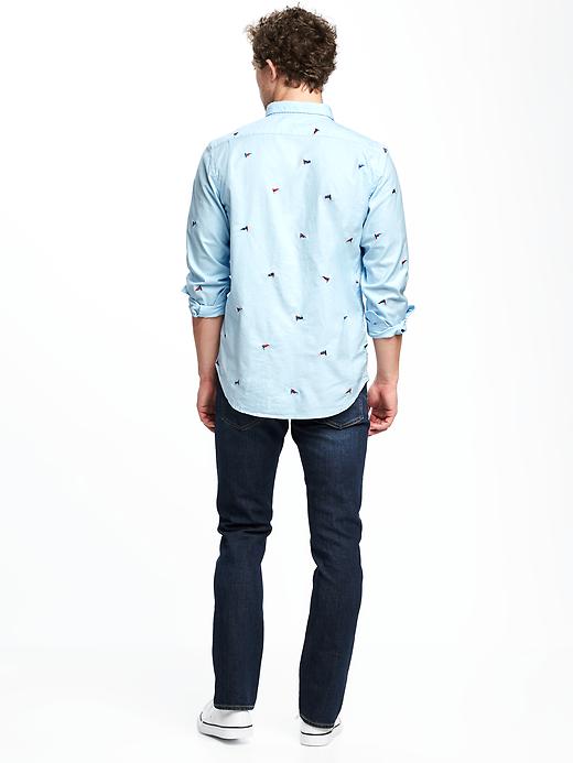 Image number 2 showing, Regular-Fit Built-In Flex Oxford Shirt for Men