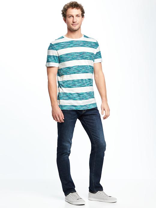 Image number 3 showing, Soft-Washed Space-Dye Stripe Tee for Men