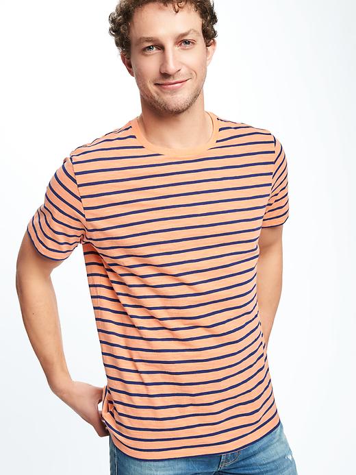 Image number 4 showing, Striped Slub-Knit Tee for Men