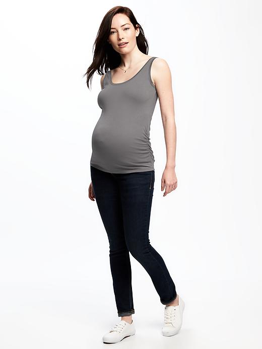 Image number 3 showing, Maternity Fitted Scoop-Neck Tank