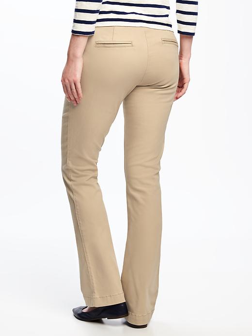 View large product image 2 of 3. Maternity Full-Panel Everyday Boot-Cut Khakis