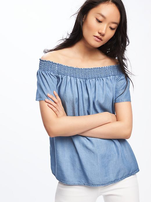 Image number 4 showing, Relaxed Off-the-Shoulder Swing Top for Women