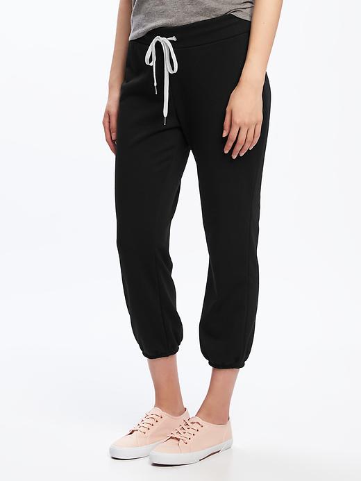View large product image 1 of 1. French-Terry Capri Sleep Joggers for Women