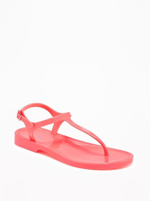 View large product image 1 of 1. T-Strap Jelly Sandals for Girls