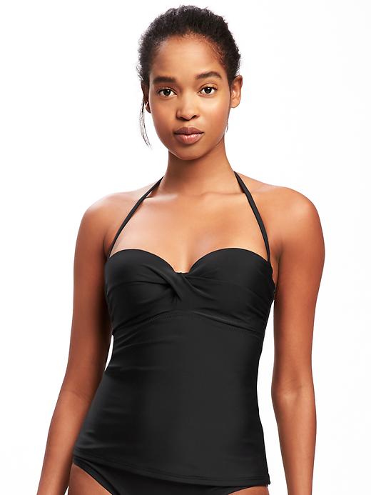 Image number 1 showing, Twist-Front  Bandeau Tankini Top for Women