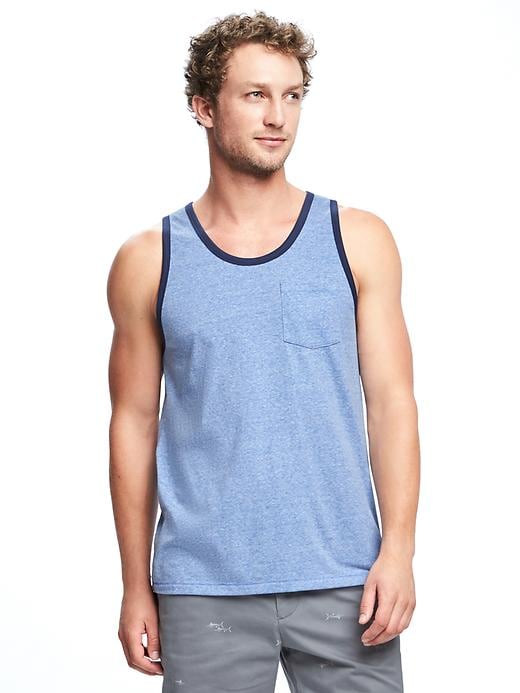 View large product image 1 of 1. Soft-Washed Pocket Tank for Men