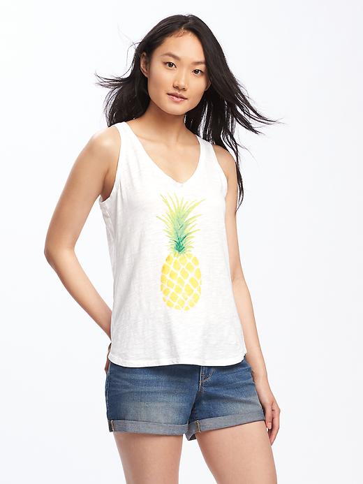 Image number 1 showing, Relaxed Graphic Tank for Women