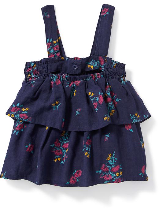 View large product image 2 of 4. Tiered-Ruffle Linen-Blend Top for Toddler