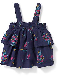 View large product image 4 of 4. Tiered-Ruffle Linen-Blend Top for Toddler