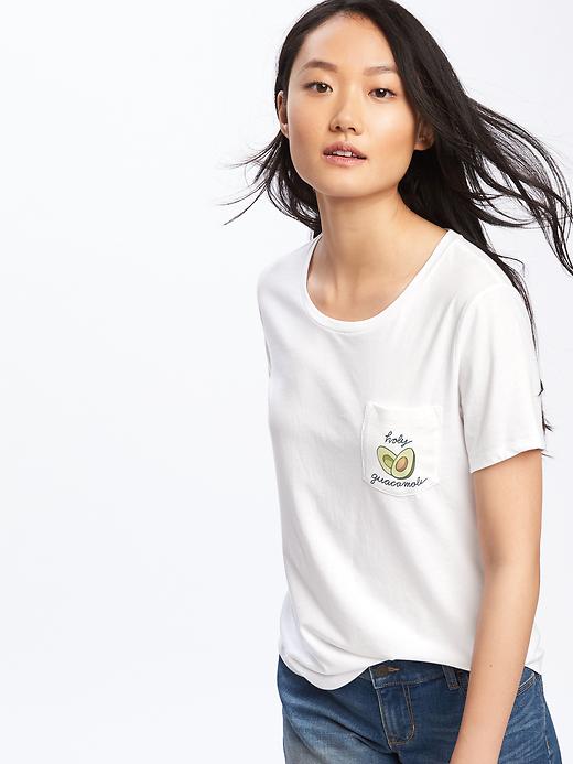 Image number 4 showing, Relaxed Pocket Graphic Tee for Women