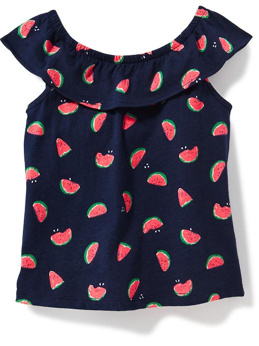 View large product image 1 of 2. Printed Ruffle-Trim Top for Toddler