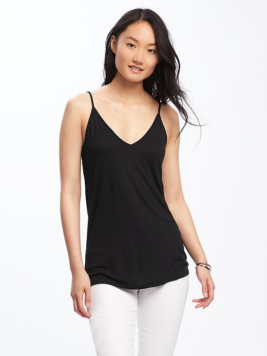 View large product image 1 of 1. Relaxed Double V-Neck Cami for Women