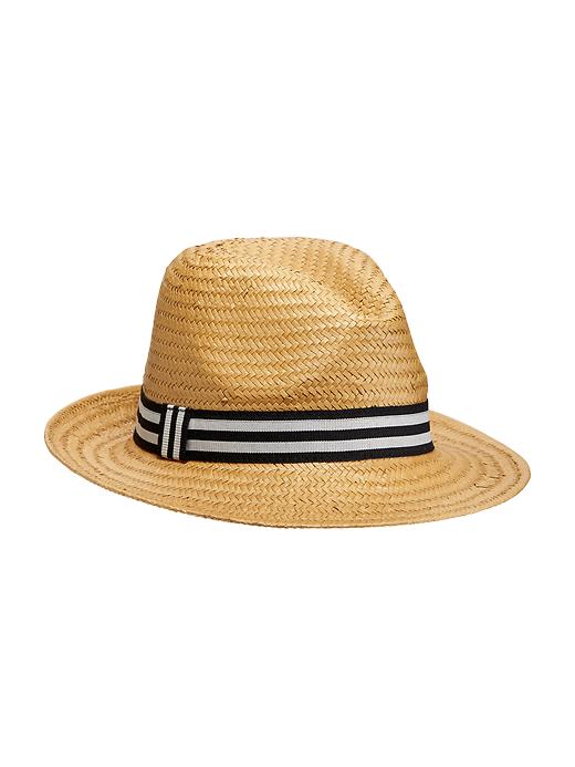View large product image 1 of 1. Straw Fedora for Men